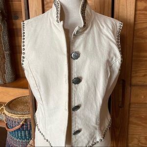 Double D Ranch White Cotton Vest